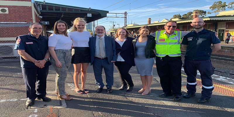 George Agapitos, Meagan Spicer, Annie Baker, Clive Jackson, Kirsty Van Puyenbroek, Laura Carra, Jim Hall and Mathew Watson