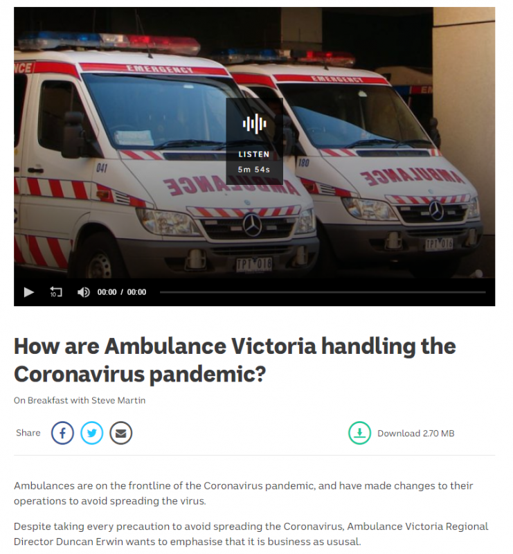 Screenshot of ABC Ballarat website