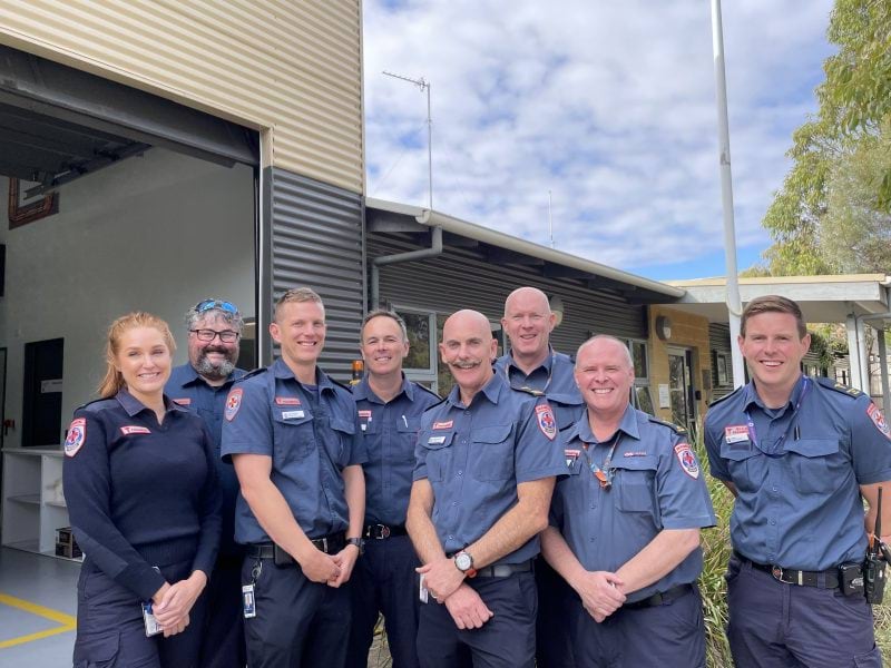 A group of smiling paramedics.