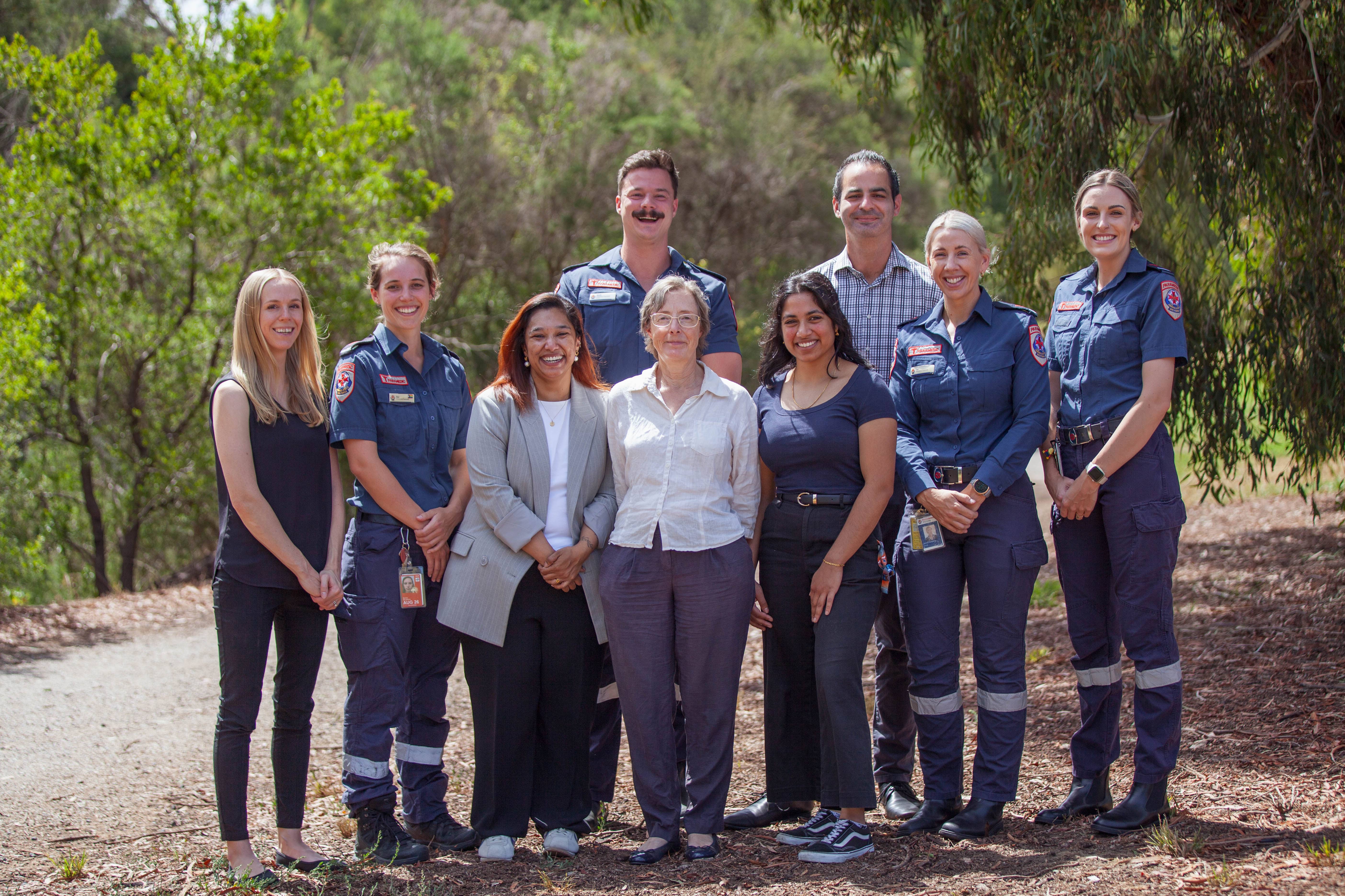 A group photo of the Victorian Ambulance Cardiac Arrest Registry team