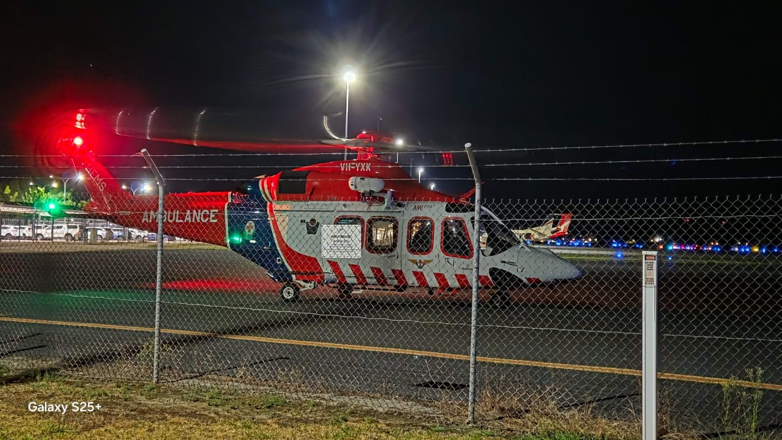 HEMS flying Colin to Wagga Wagga Hospital 