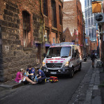 paramedics in melbourne alleyway
