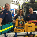Helen Zahos and paramedics