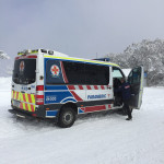 Ambulance in the snow