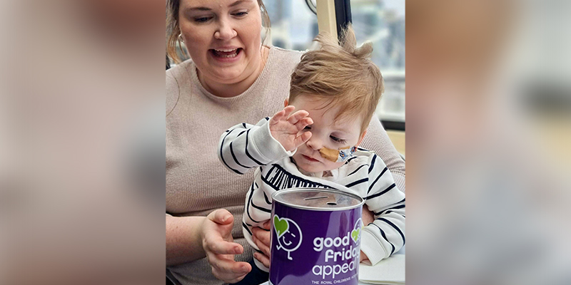 Erin and two-year-old Finley were featured on the Faces of the Appeal